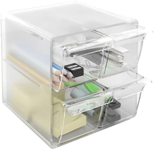 m-office Organizer modułowy 4 szuflady transparentny