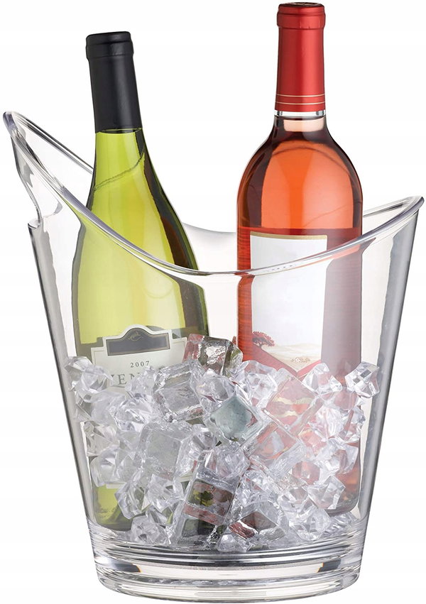 KitchenCraft BarCraft Przezroczysty Cooler na wino Akrylowy na 1-2 butelki