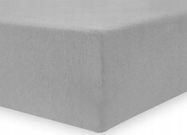 DecoKing Amber Prześcieradło z gumką 200 x 220 cm bawełna jersey Szare