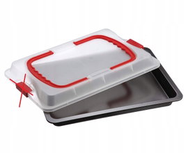 Dr. Oetker Bake & Go Blacha 42×29×4 cm z pokrywą do transportu