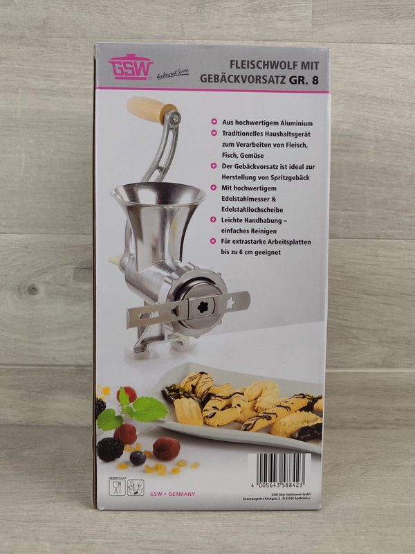GSW Maszynka do mielenia mięsa nr 8 z przystawką do ciastek