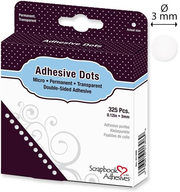 Scrapbook Adhesives Kropki klejące dwustronne 3 mm transparentne