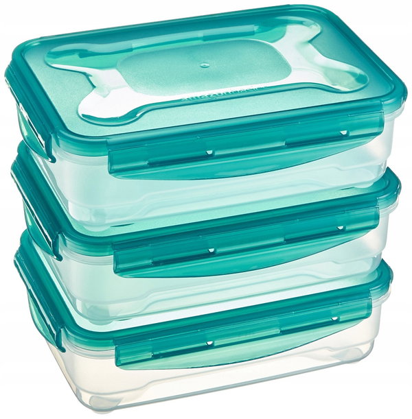 Amazon Basics Pojemniki na żywność BPA free 1,2l 3 sztuki