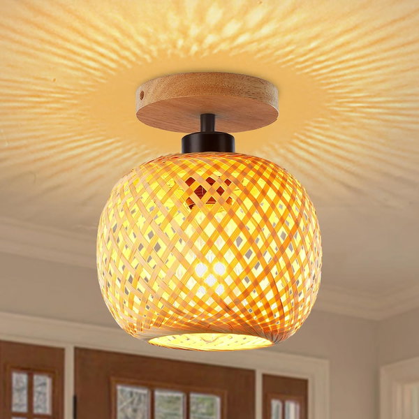 Lampa sufitowa bambusowa BOHO E27 22 cm
