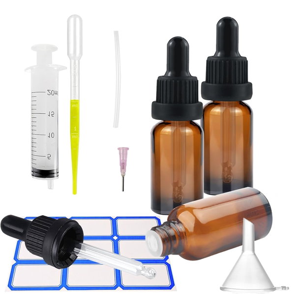 Butelki z pipetą i akcesoriami do napełniania 3 x 50 ml