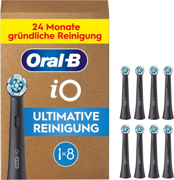 Oral-B iO Ultimate Clean Czarne Końcówki do Szczoteczki 8 sztuk