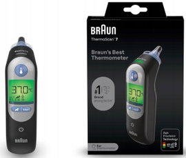 Braun ThermoScan 7 IRT 6520 Termometr douszny czarny OUTLET