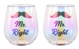 SHENDONG Szklanki z napisem Mr Right 2 sztuki OPIS