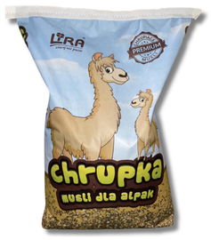 Lira Chrupka dla Alpak 20 kg - pasza karma dla alpak z Liry - Chrupka Alpaka