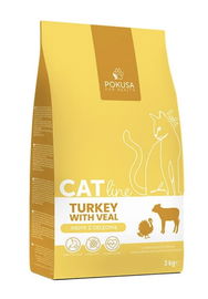 Pokusa Catline Adult - Indyk z cielęciną - sucha karma dla kota 3 kg