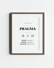 Plakat do pralni, plakat pranie 30x40