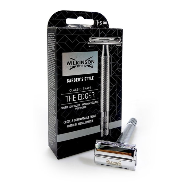 Maszynka RĄCZKA na Żyletki WILKINSON Barber's Style CLASSIC EDGER + 5 szt