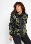 B.P.C bluza czarna w zielone wzory z kapturem r.44/46