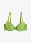 B.P.C zielony biustonosz push-up na fiszbinach 75A.