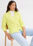 B.P.C sweter rozpinany limonkowy 52/54.