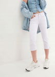 B.P.C jeansy 3/4 slim fit mid waist białe r.42