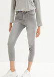 B.P.C jeansy 7/8 skinny szare z białym lampasem ^34