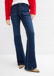 B.P.C jeansy bootcut high waist granatowe ^52