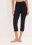 B.P.C legginsy rybaczki 3/4 czarne koronką ^44/46