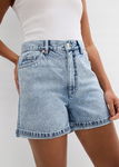 B.P.C szorty jeansowe ze stretchem damskie high waist jasnoniebieskie 