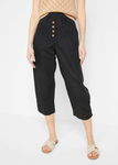 B.P.C spodnie 3/4 lniane czarne r.50