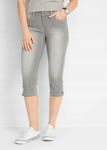B.P.C jeansowe spodnie capri damskie szare r.52