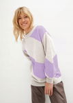 B.P.C sweter w fioletowe pasy z domieszką wełny r.40/42