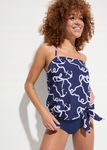 B.P.C tankini oversize z figami granatowe wzór marinistyczny ^46