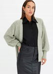 B.P.C sweter bez zapiecia ze srebrną nitką ^48/50