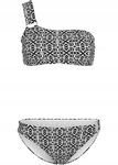 B.P.C bikini bandeau czarne we wzorki 36.