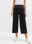 B.P.C czarne spodnie 3/4 culotte z wygodnym paskiem ^36/38