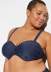 B.P.C biustonosz bikini granatowy modne wykończenie r.42(80C)
