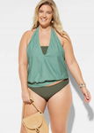 B.P.C top tankini wiązany pistacjowy r.42
