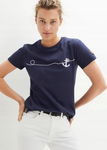 B.P.C t-shirt damski z motywem marinistycznym ^36/38