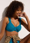 B.P.C biustonosz bikini turkusowy minimizer na fiszbinie miękki ^95D