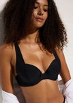 B.P.C biustonosz bikini czarny usztywniany na fiszbinach 85D.