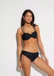 B.P.C bikini czarne ze srebrnymi koralikami z figami 38 (75B).