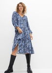 B.P.C sukienka indygo niebieska moro r.38