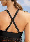 B.P.C czarne tankini zwiewne ażurowe r.38