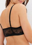 B.P.C biustonosz bustier koronkowy czarny ze sztrasami ^44/46