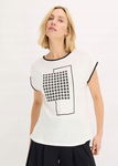 B.P.C t-shirt biały z czarnym wzorem ^48/50