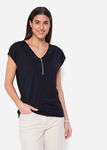 B.P.C t-shirt czarny z zamkiem 44/46.