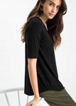 B.P.C czarny t-shirt klasyczny z wiskozy ^40/42