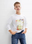 B.P.C bluza chłopięca biała z nadrukiem gamingowym 176/182.
