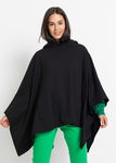 B.P.C poncho czarne dresowe z kapturem r.0