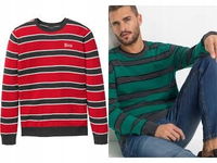 B.P.C sweter męski w paski XL.