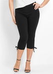 B.P.C legginsy 3/4 czarne rybaczki z marszczeniem r.44/46