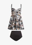 B.P.C tankini wielokolorowe we wzory na fiszbinach ^42 (80C)