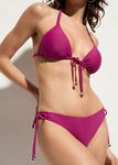 B.P.C bikini wiązane z koronką trójkątne miseczki kolor biskupi 42 (80