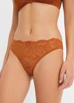B.P.C koronkowe sexi figi mini rio brązowe 40/42.